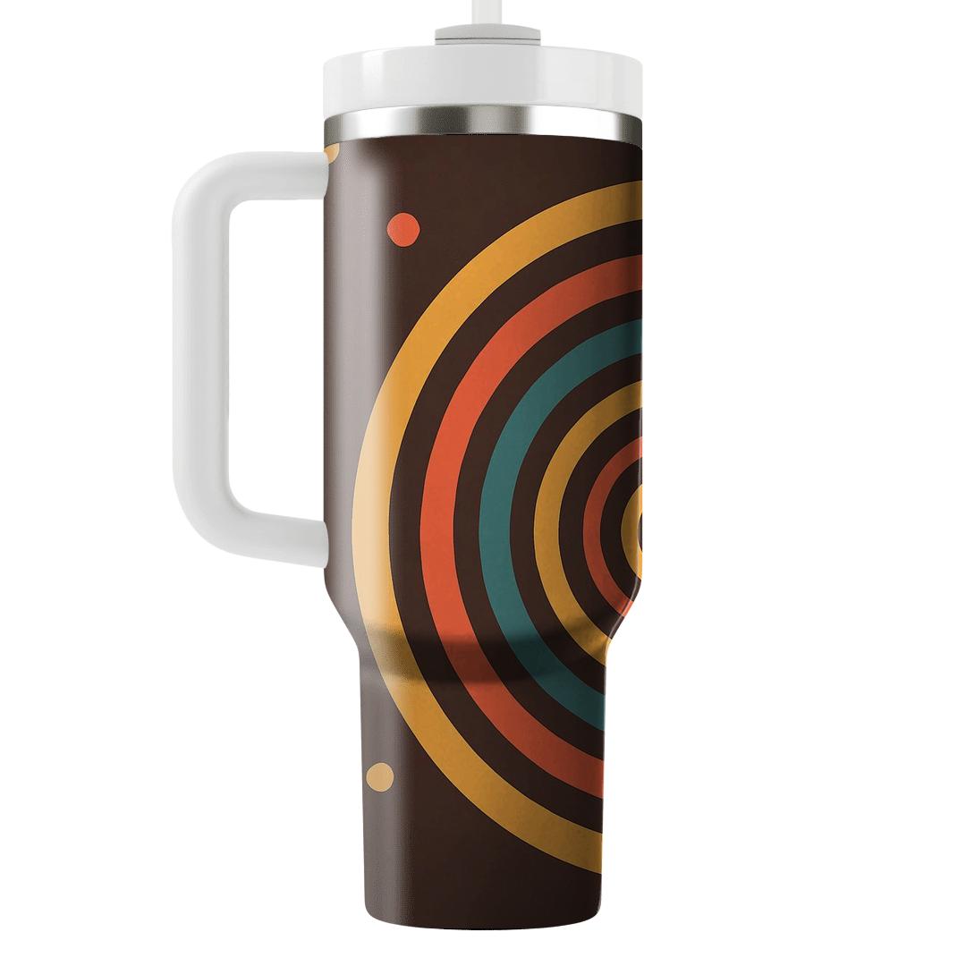 Mod Record Label Spirals decorative tumblers