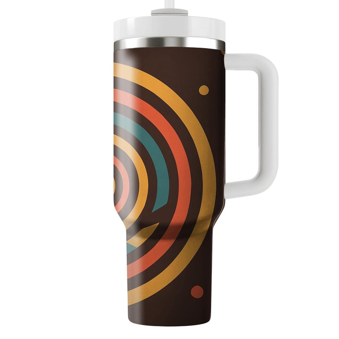 Mod Record Label Spirals decorative tumblers