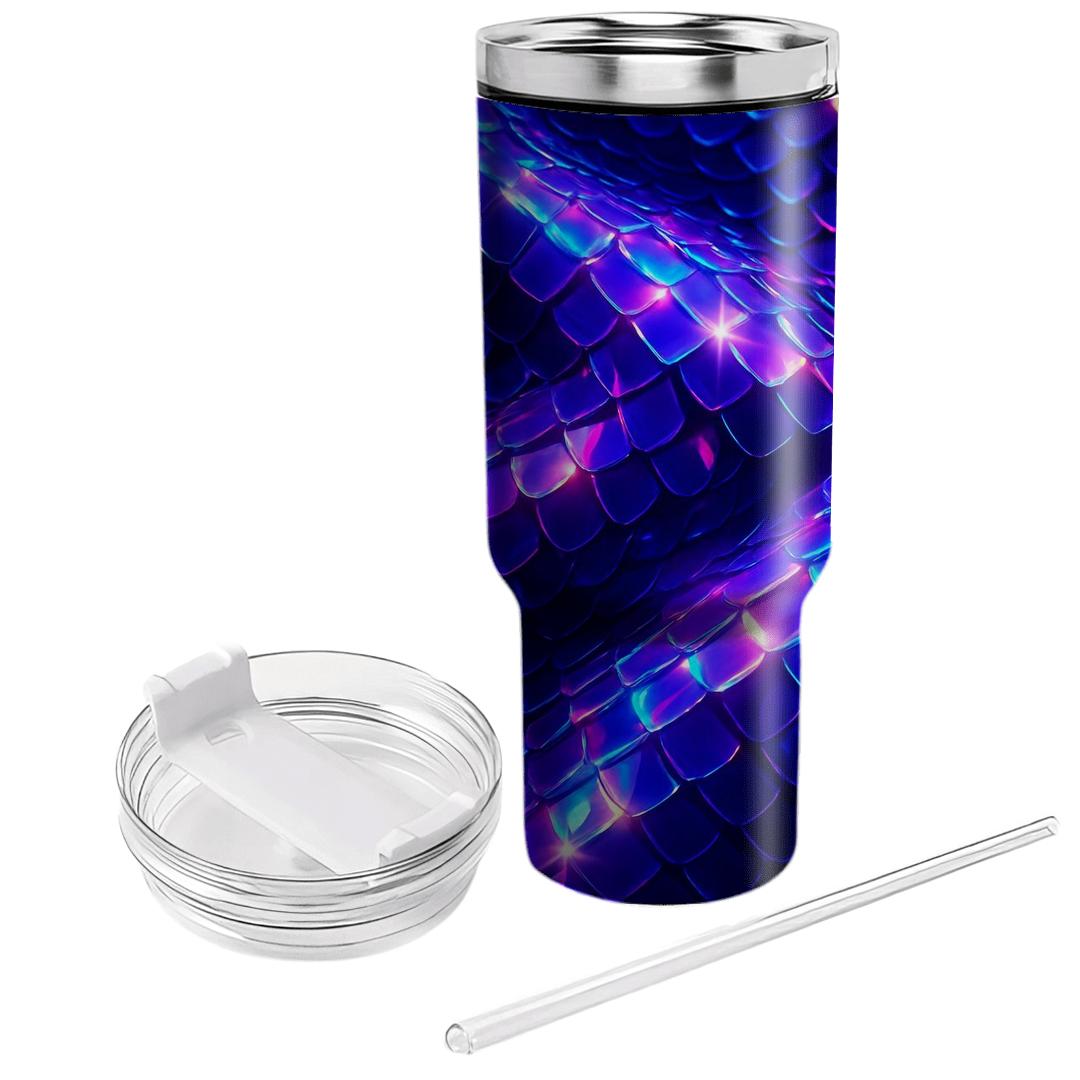 Electric Violet Prism Sequin Mirage tumblers with lids