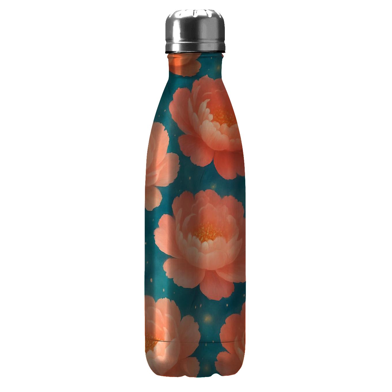 Coral Peony Nebula Drift travel water bottles