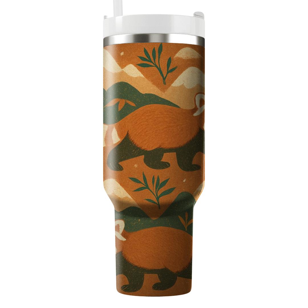 Highland Red Panda Tea Trail personalized tumblers
