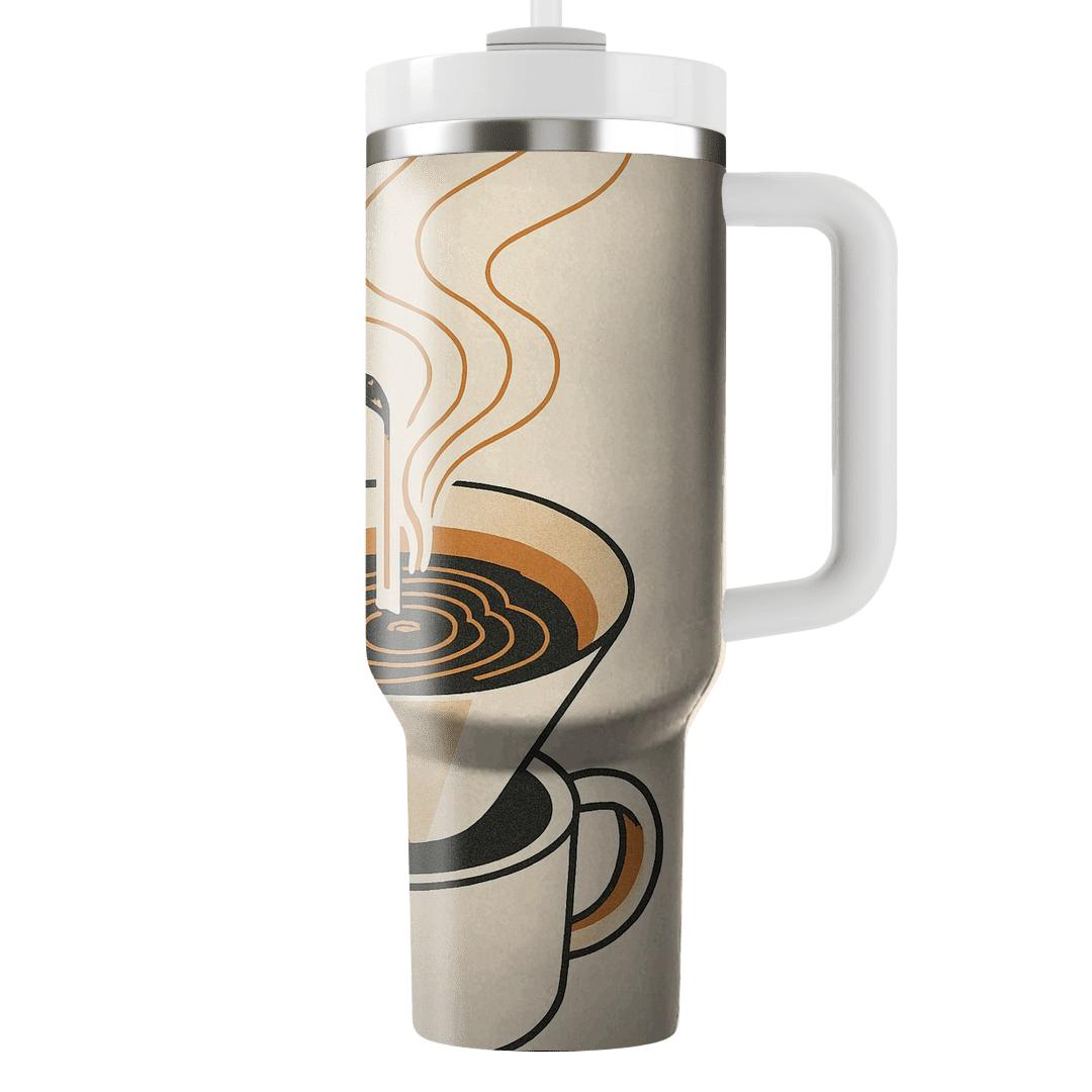 Pour Over Topography Map custom tumblers