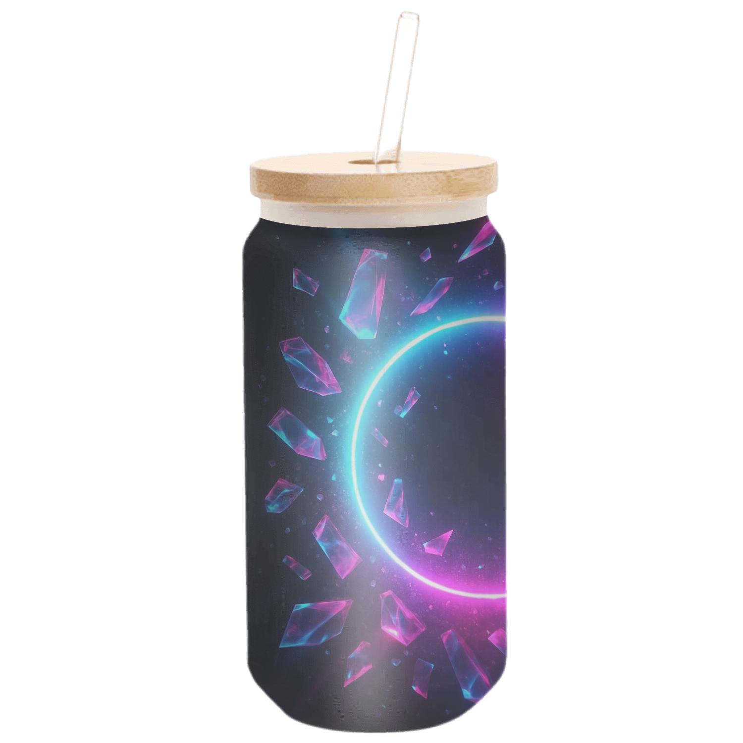 Neon Crystal Confetti Halo custom engraved glassware