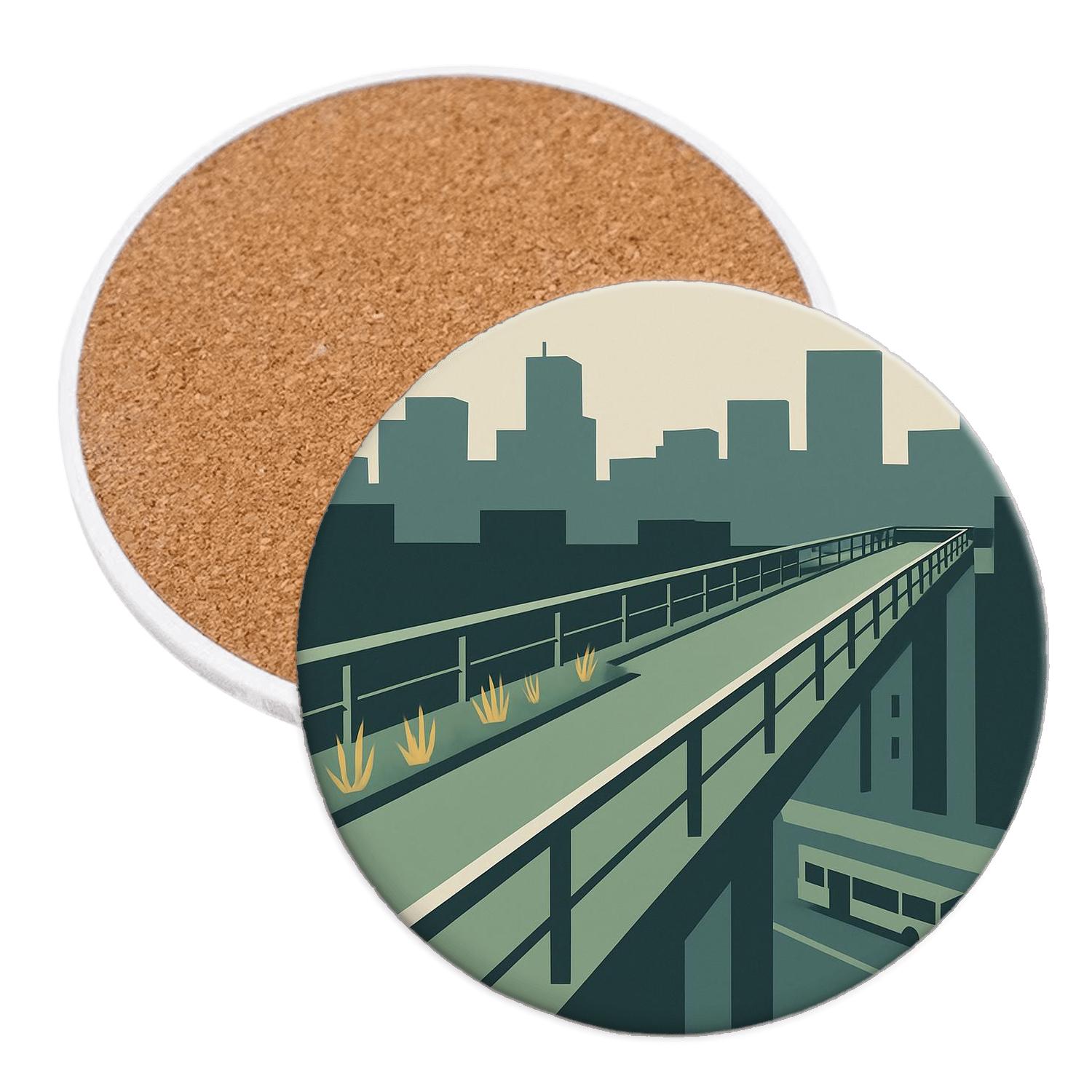 The High Line New York City United States custom engraved coasters
