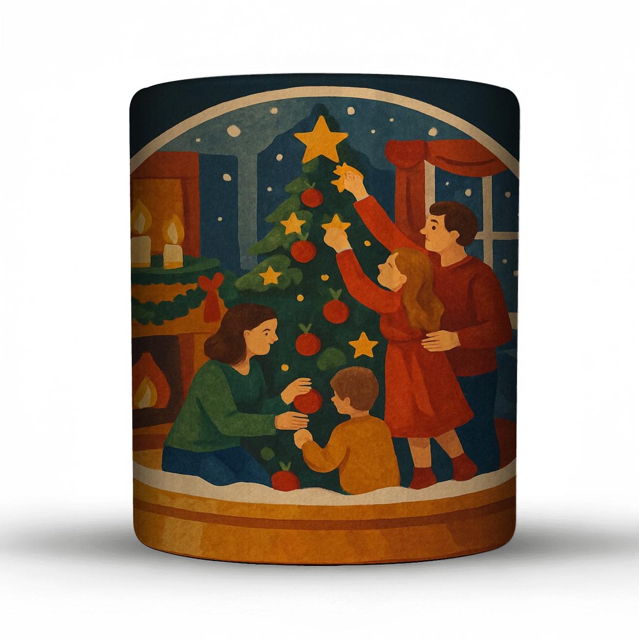 Snowglobe Tree Gathering ceramic coffee mugs