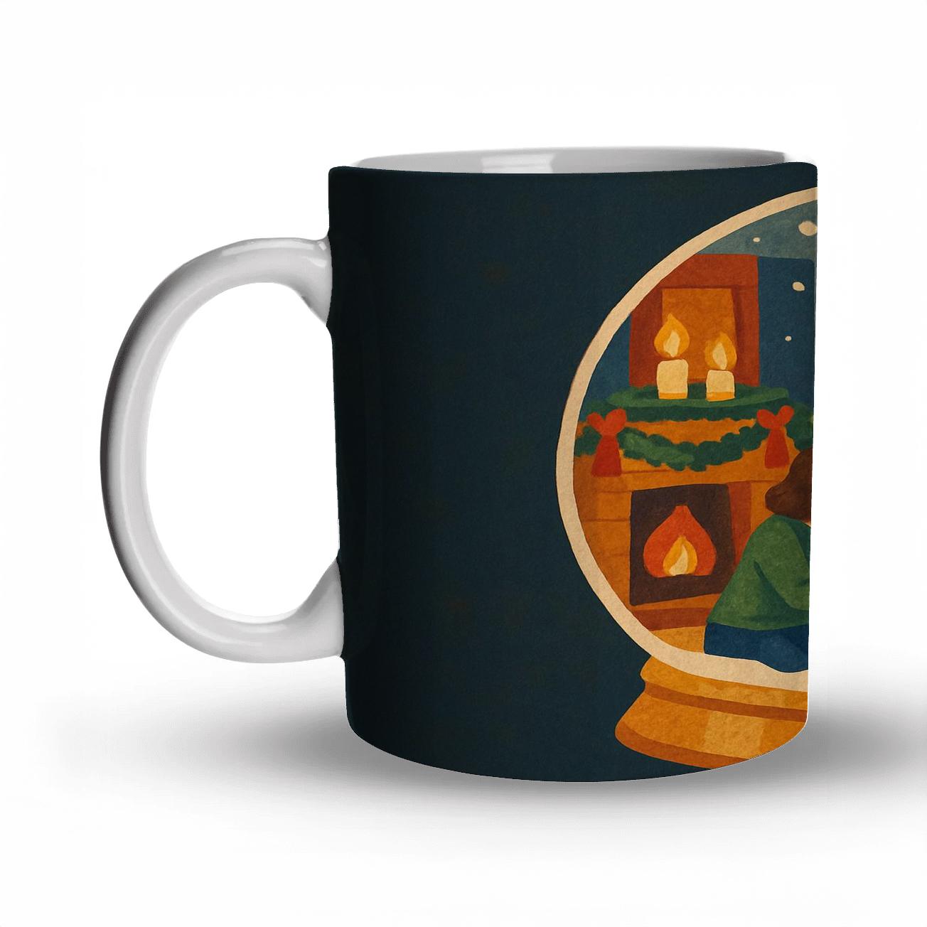 Snowglobe Tree Gathering ceramic coffee mugs