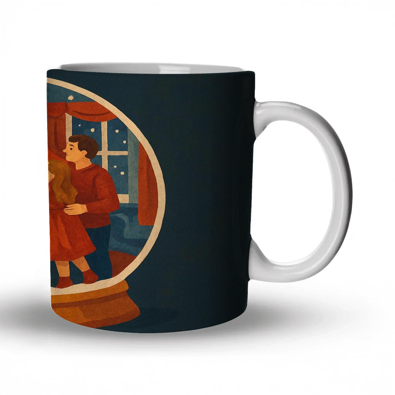 Snowglobe Tree Gathering ceramic coffee mugs