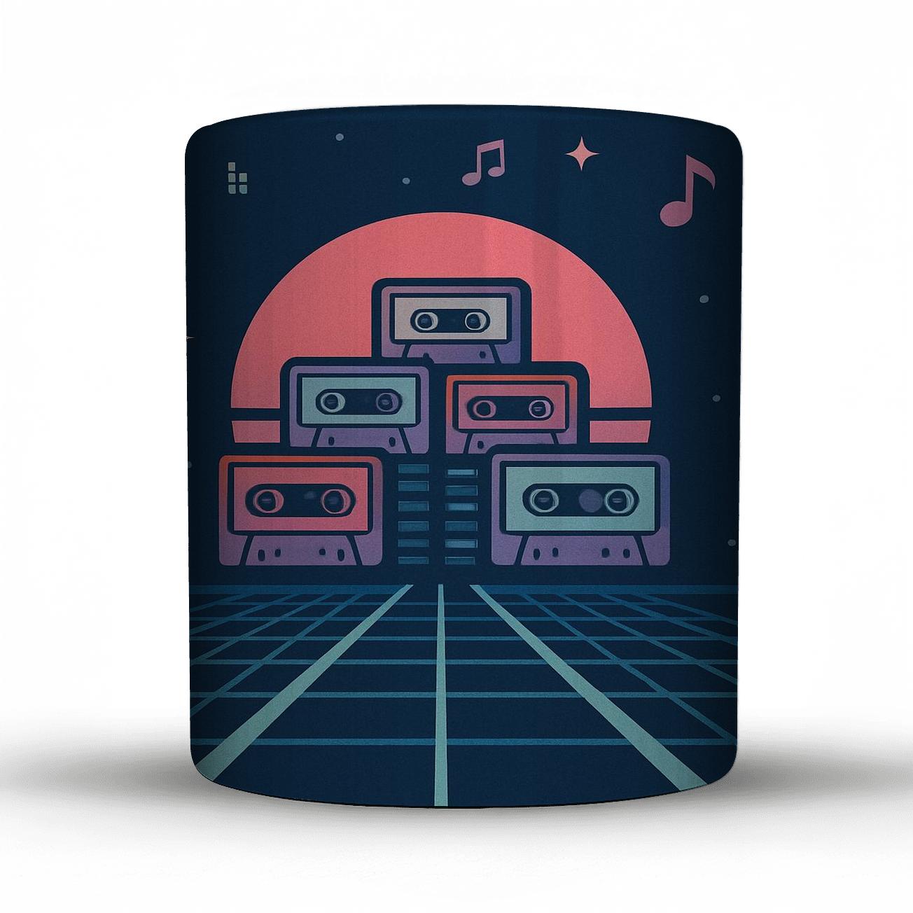 Cassette Skyline Night Drive novelty coffee mugs