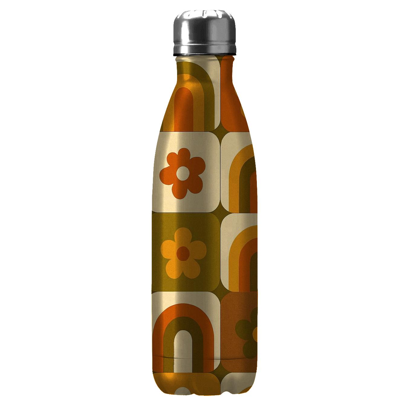 Harvest Groove Patchwork Tiles water bottles with lids