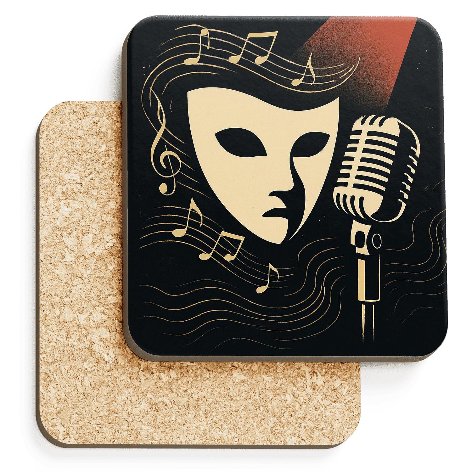 Opera Noir Spotlight Collage cork coaster sets