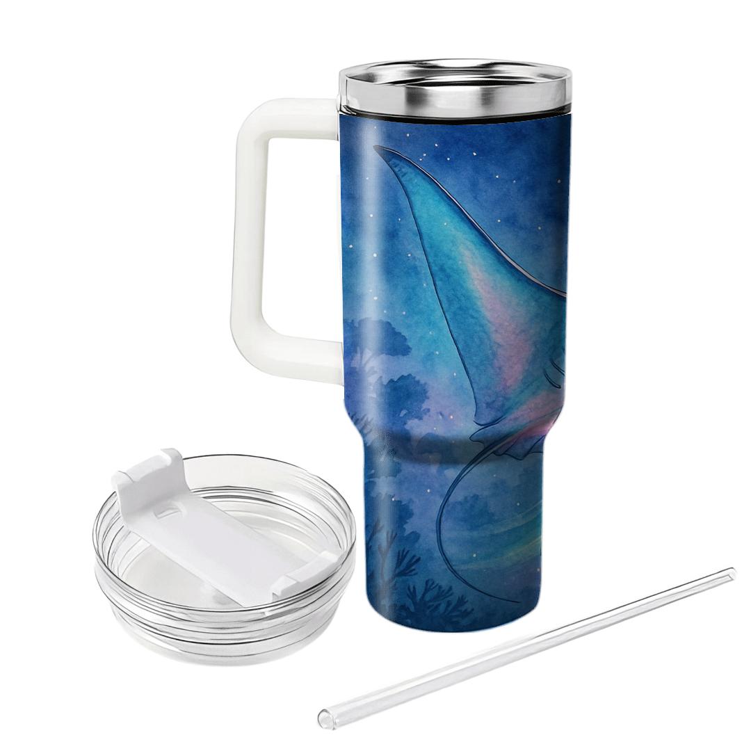 Aurora Reef Manta Ray Ballet insulated tumblers