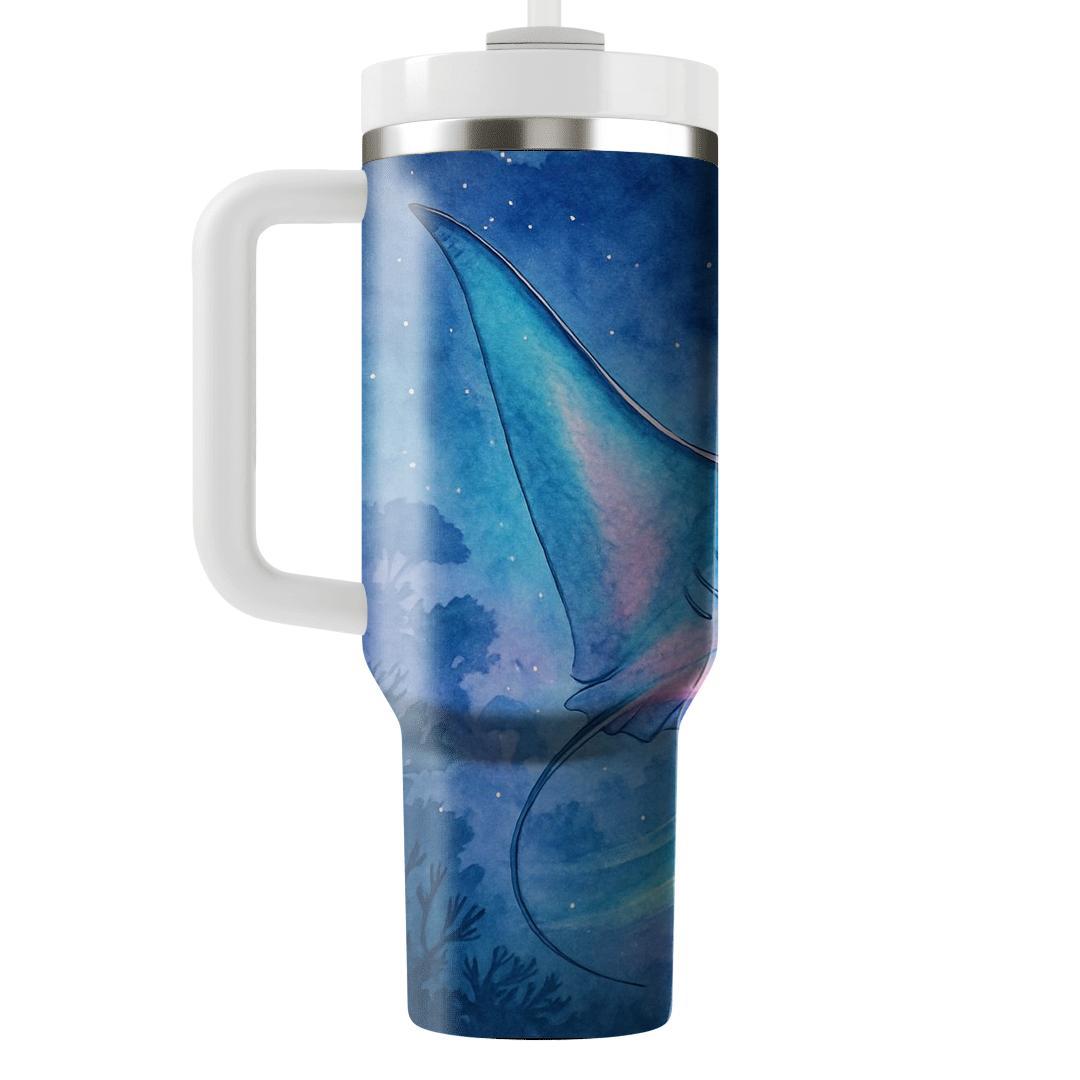 Aurora Reef Manta Ray Ballet insulated tumblers