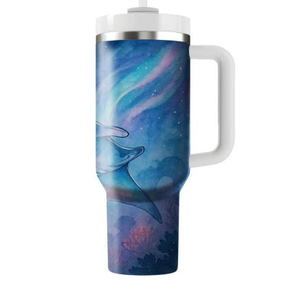 Aurora Reef Manta Ray Ballet insulated tumblers