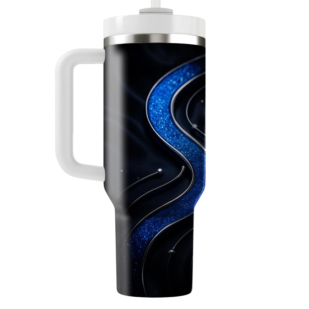 Sapphire Glitter Circuit Couture insulated tumblers