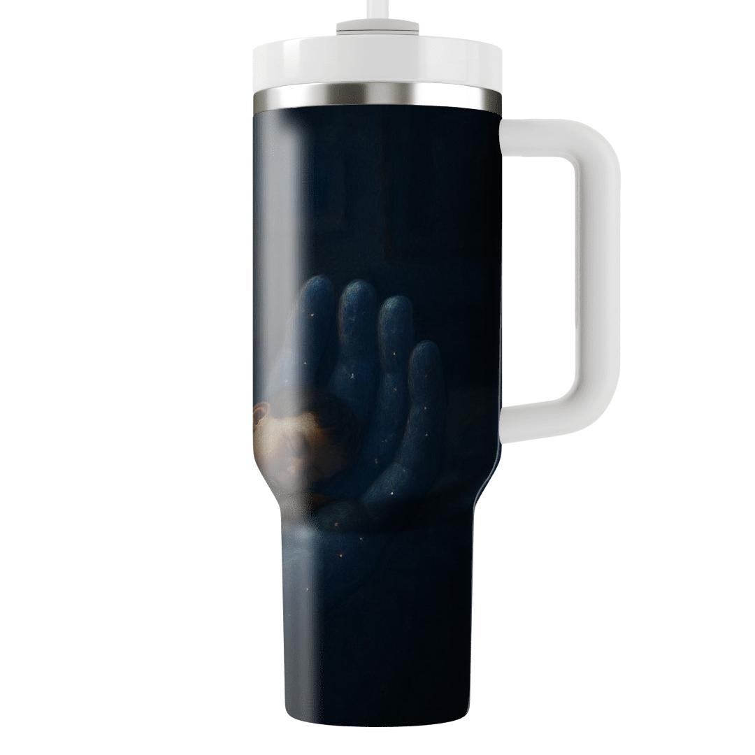 The Constellation Within Her Palm custom tumblers