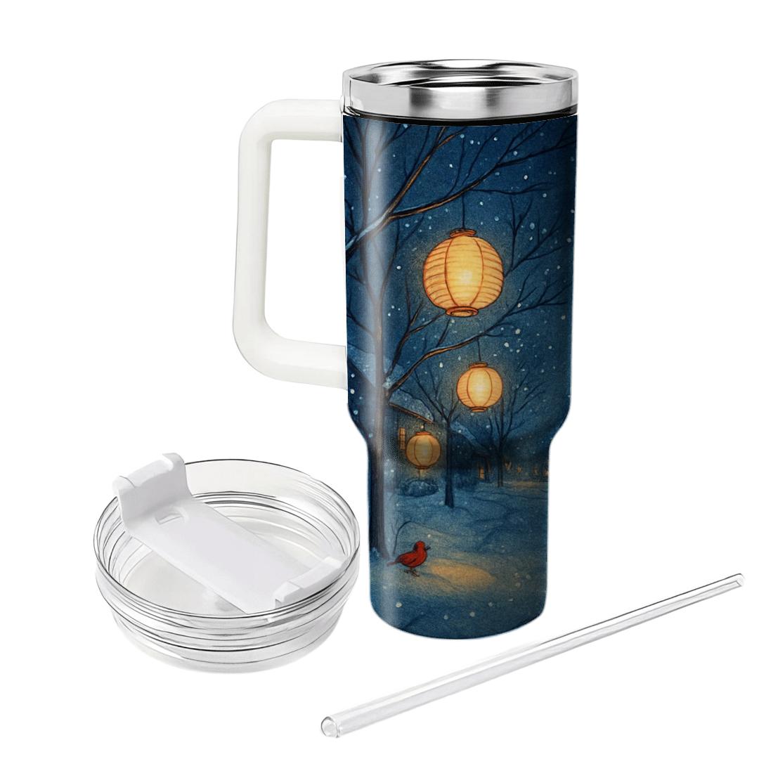 Lantern Snowfall Solstice tumbler cups