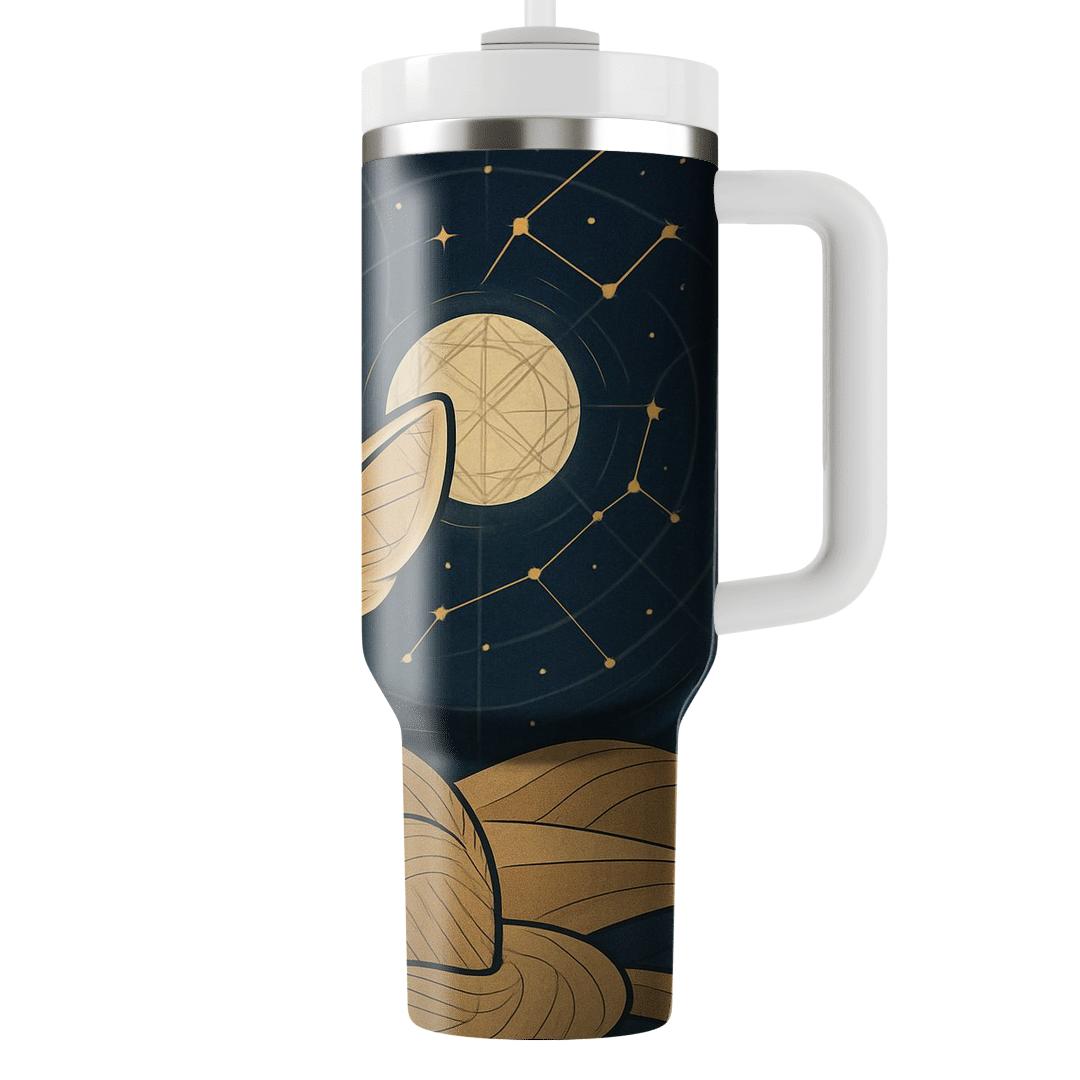 Desert Night Fennec Fox Star Map tumblers with lids