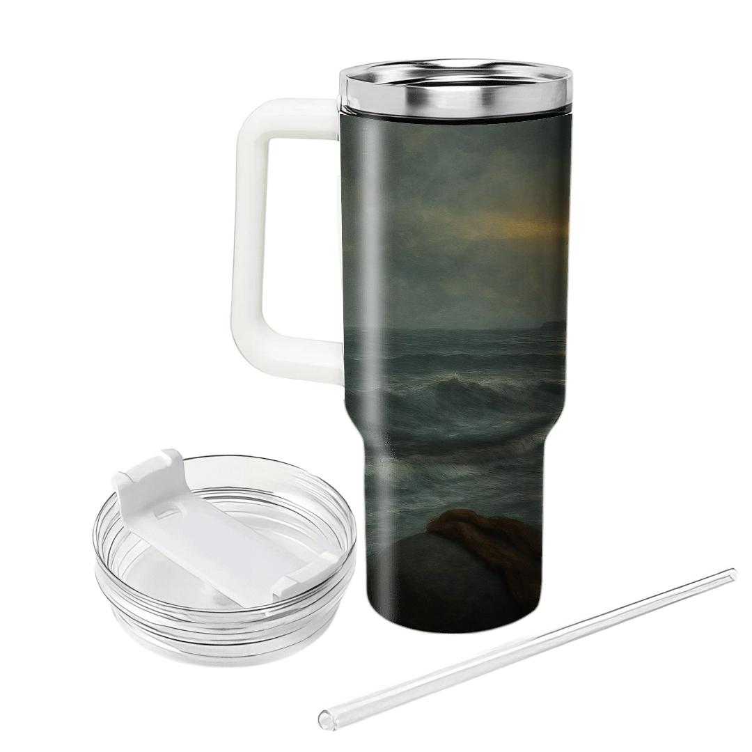 Her Voice As A Lighthouse In Winter custom tumblers