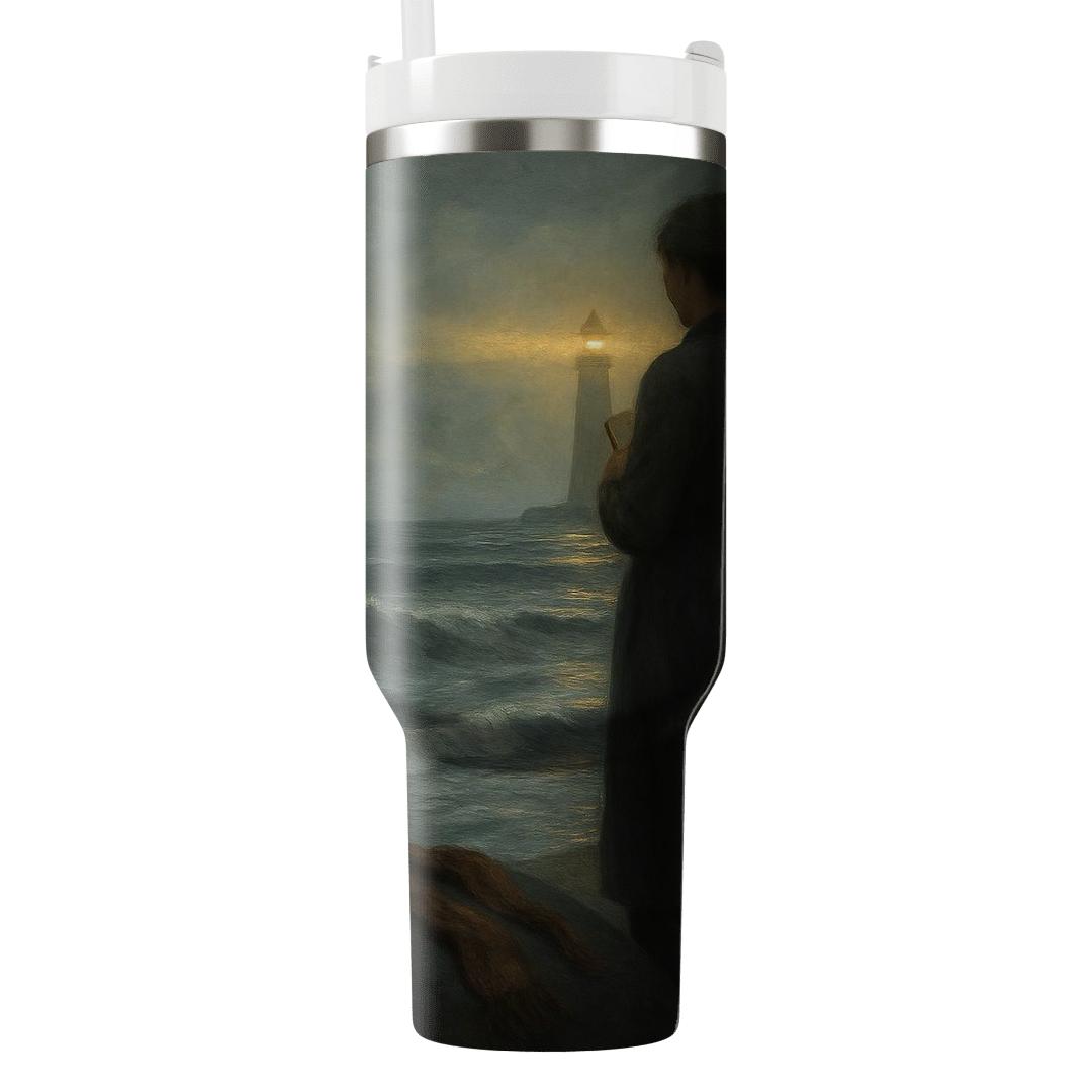 Her Voice As A Lighthouse In Winter custom tumblers