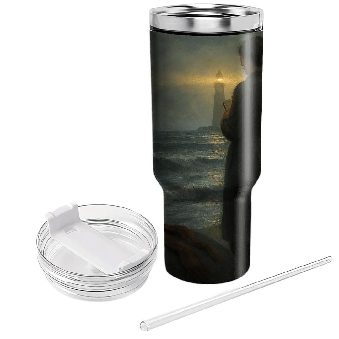 Her Voice As A Lighthouse In Winter custom tumblers