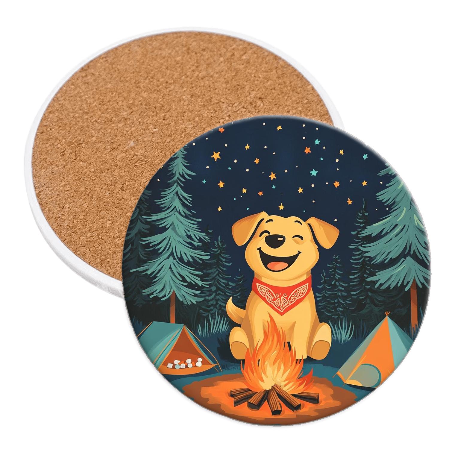 Dug The Dog Starry Campfire Adventure Disney Inspired decorative beverage coasters