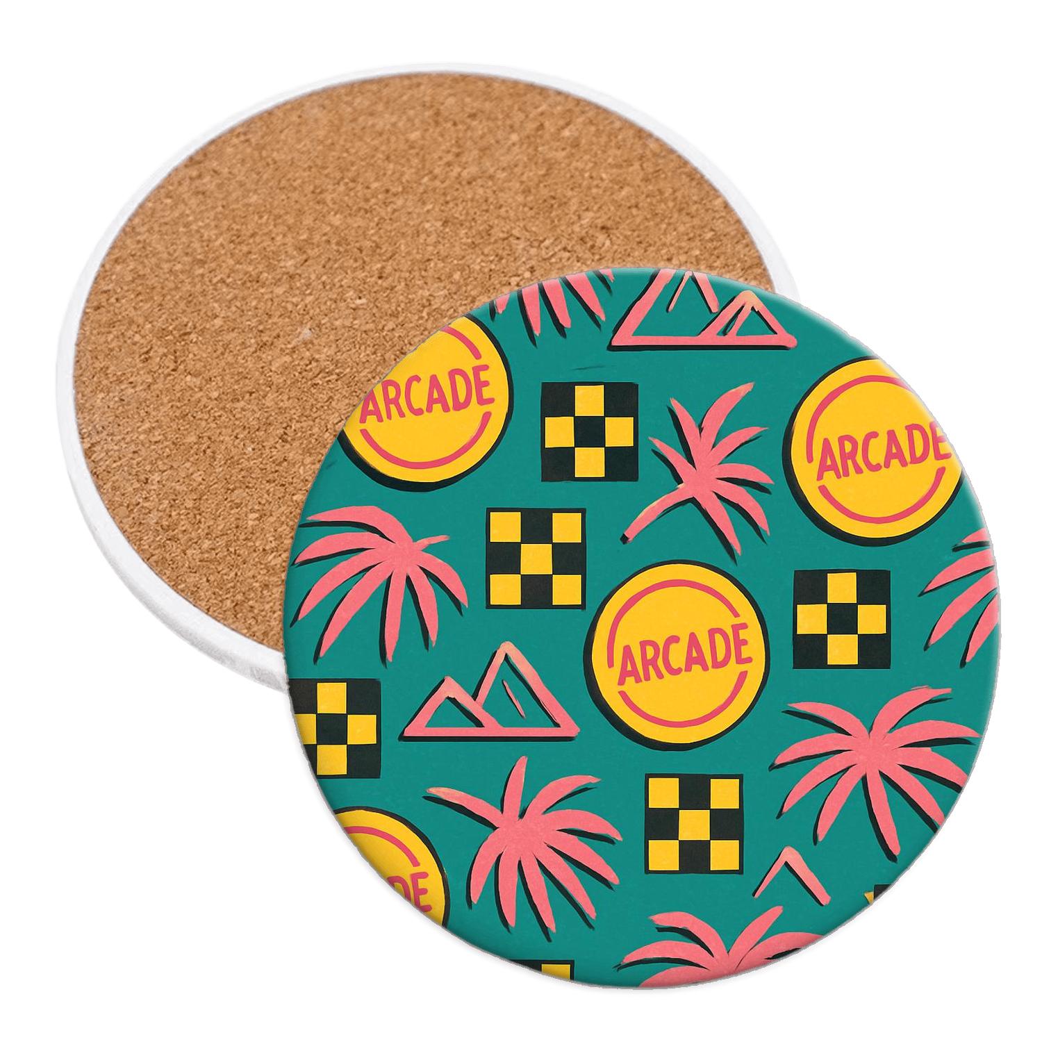 Miami Mall Arcade Tilework coasters for home decor