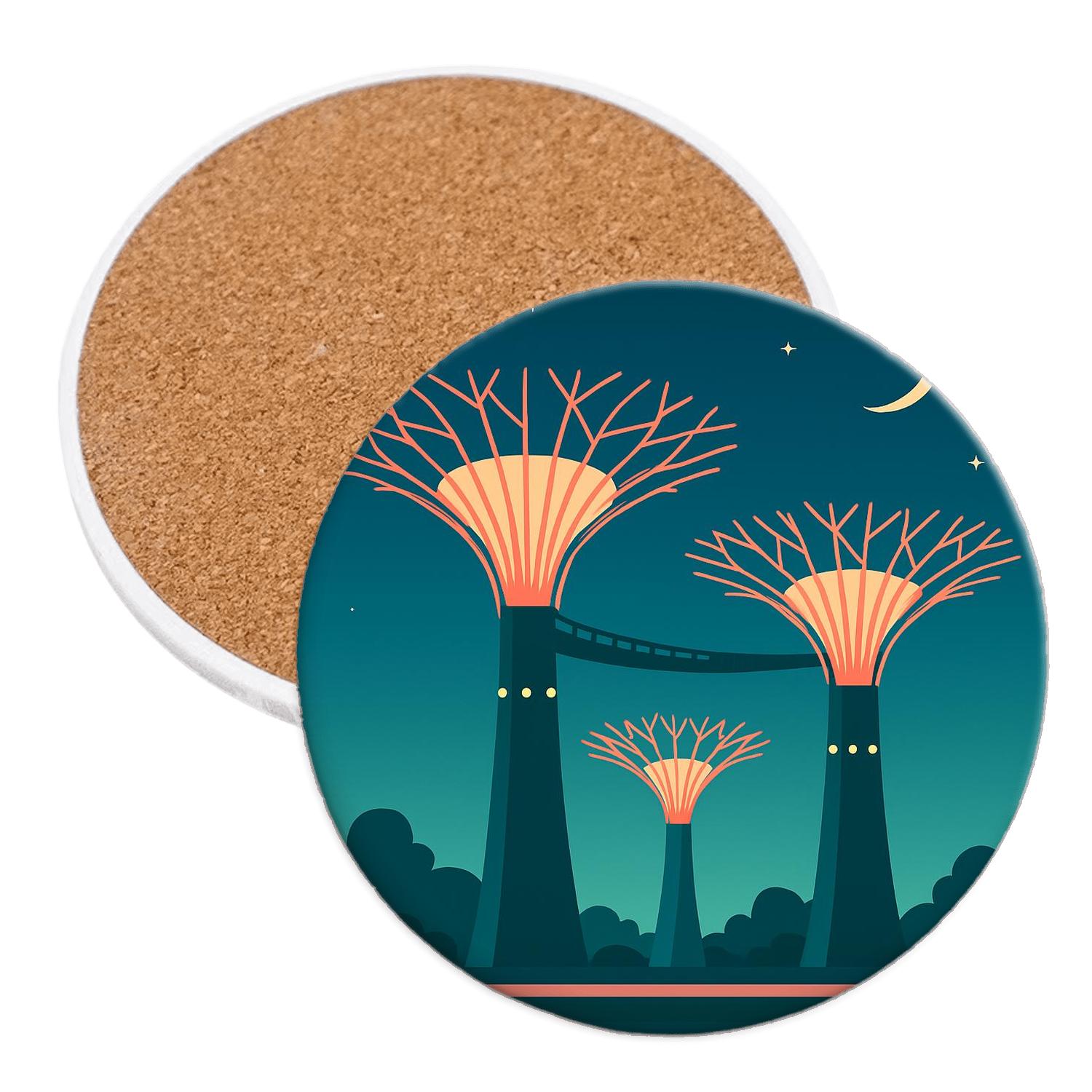 Gardens By The Bay Singapore custom engraved coasters