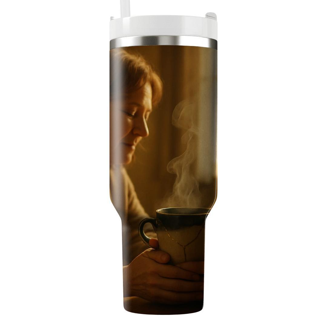The Cup Of Quiet Dawn A Mother Holding The World Together unique tumblers