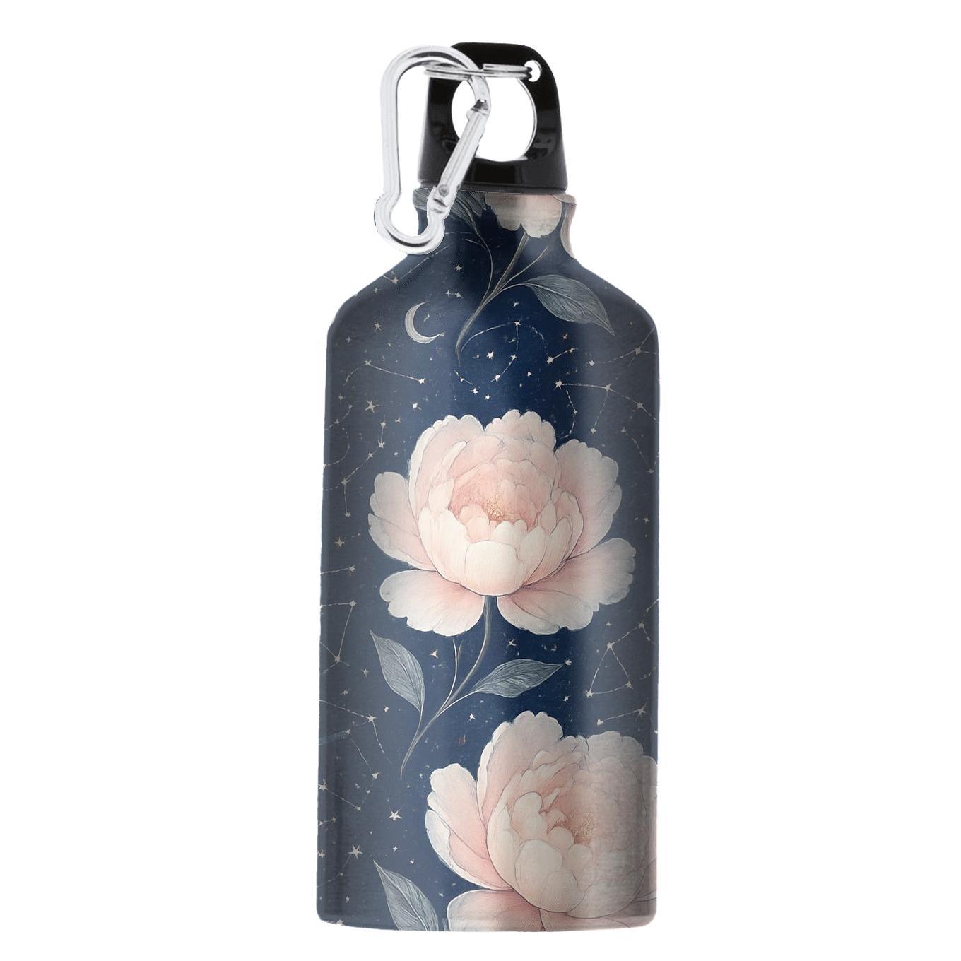 Moonlit Peony Constellations sports bottles with lids
