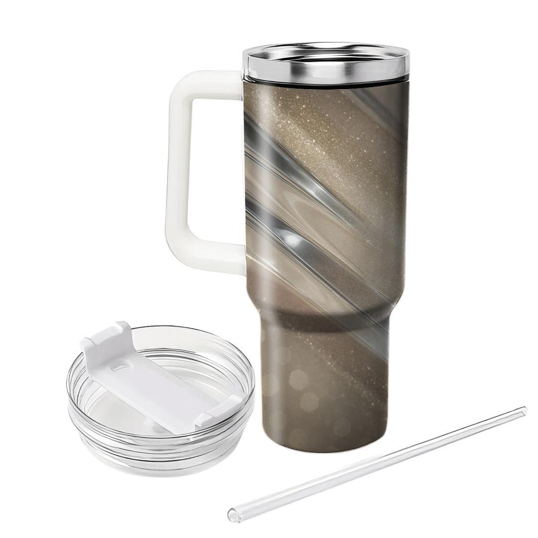 Champagne Mirrorball Cascade custom tumblers