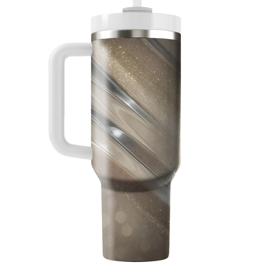 Champagne Mirrorball Cascade custom tumblers