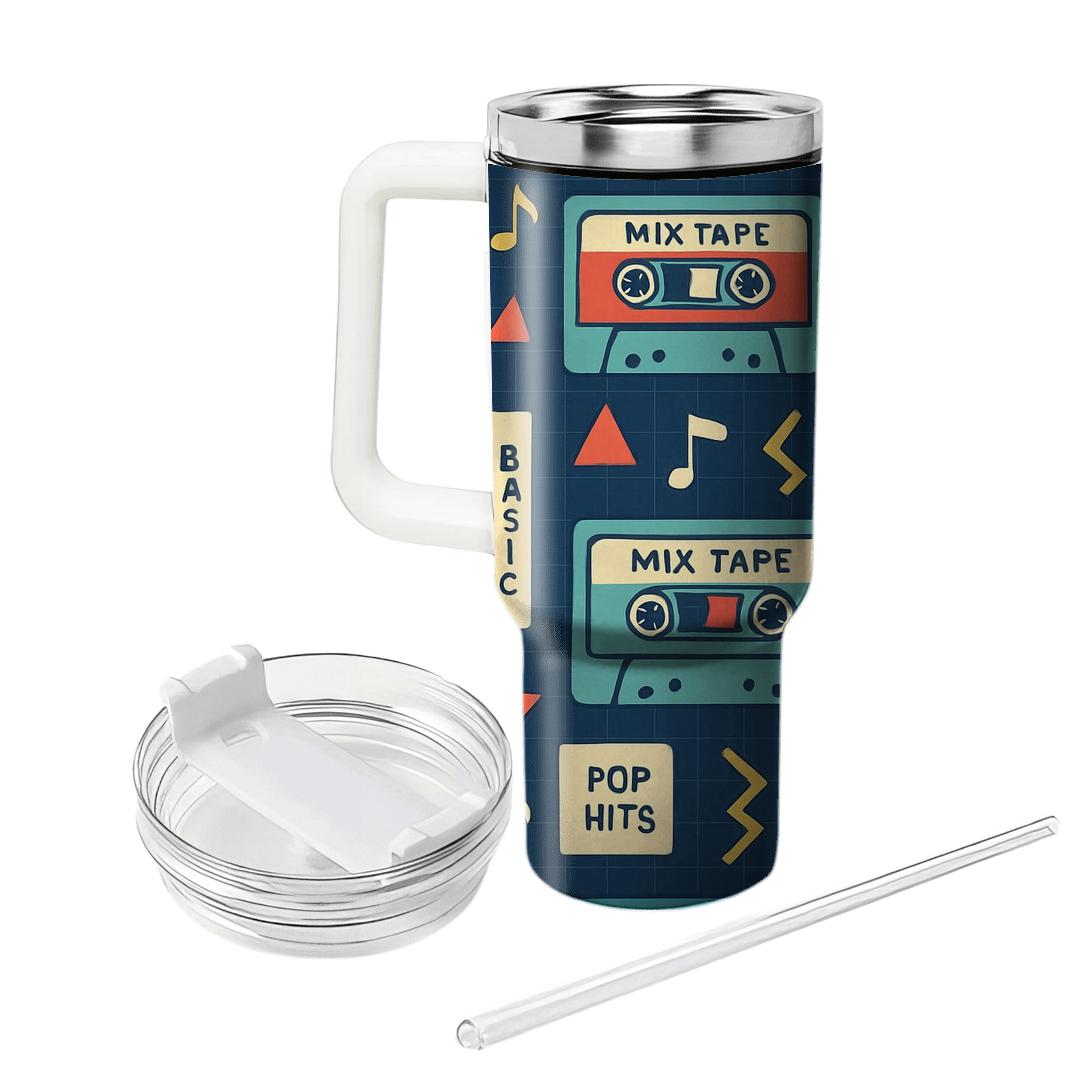 Cassette Mixtape Geometry Grid decorative tumblers