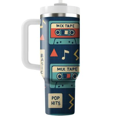 Cassette Mixtape Geometry Grid decorative tumblers