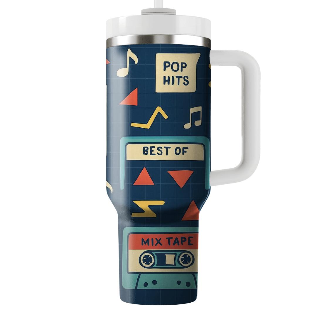 Cassette Mixtape Geometry Grid decorative tumblers