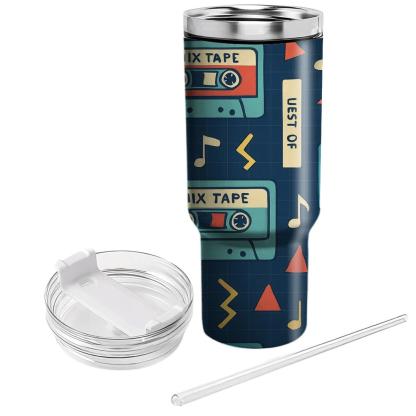 Cassette Mixtape Geometry Grid decorative tumblers
