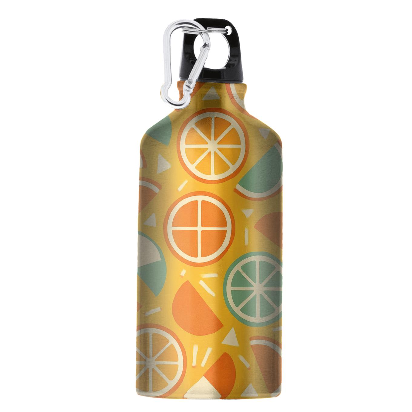 Saffron Citrus Slice Tessellation athletic sports bottles