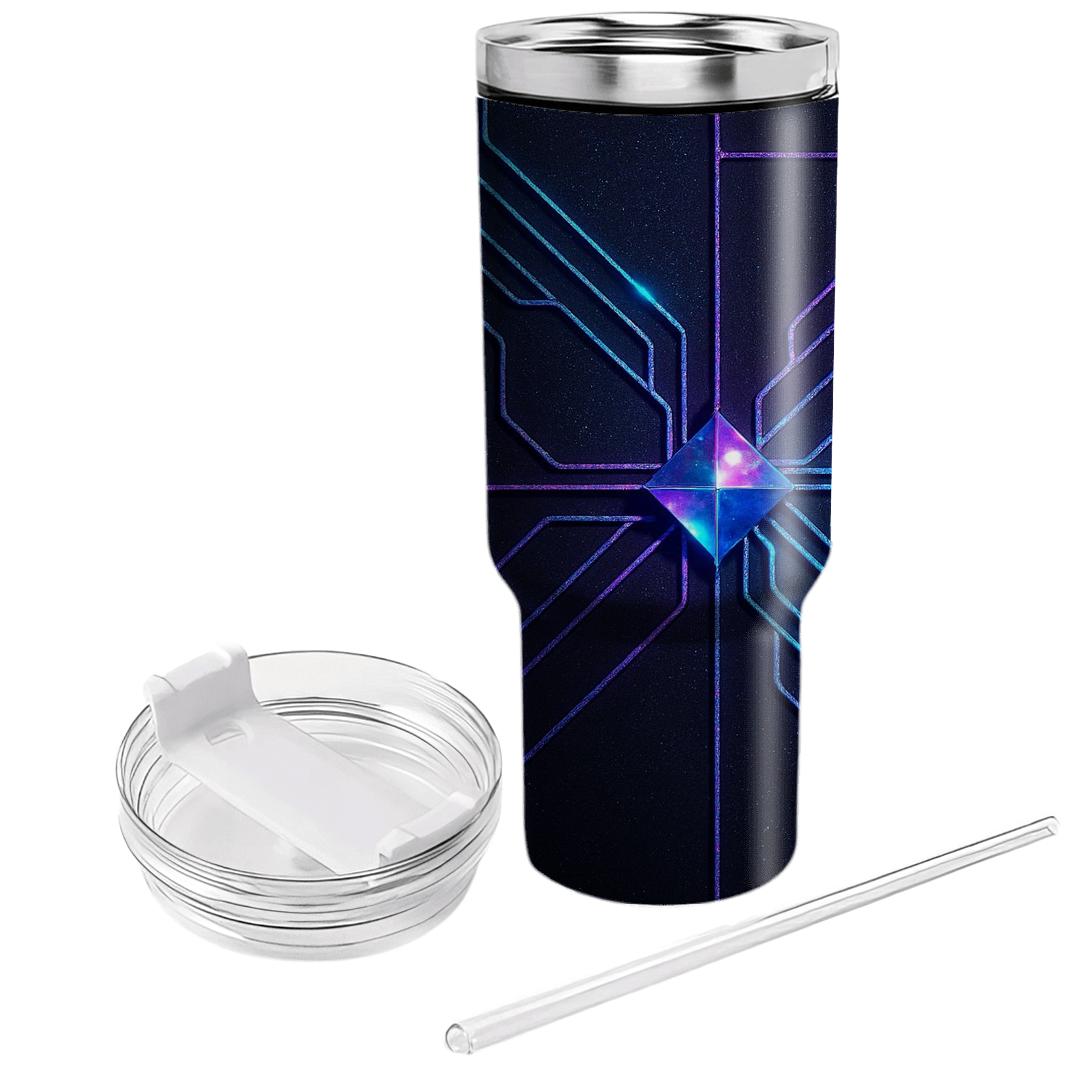 Neon Prism Glitter Circuit tumblers for gifts