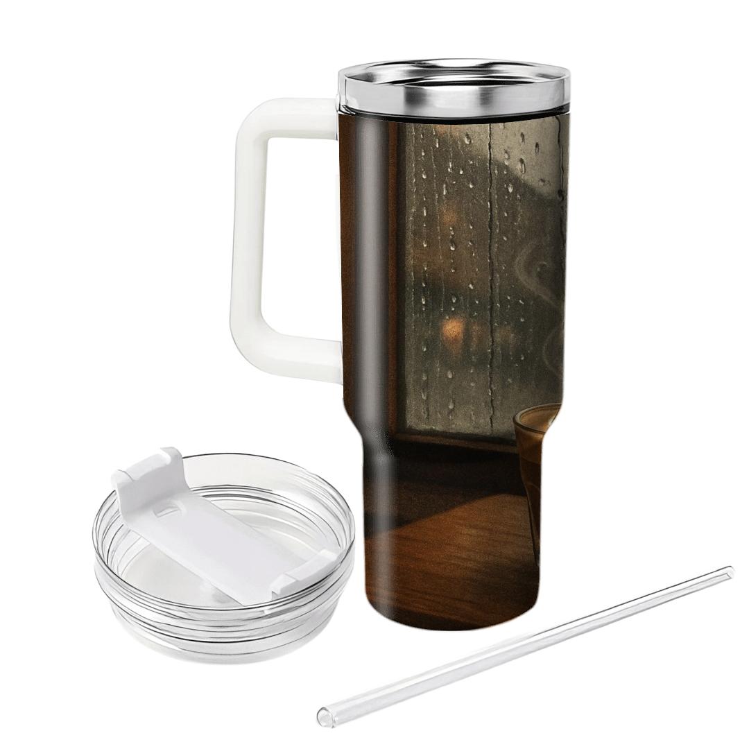 Cortado Window Rain Study travel tumblers