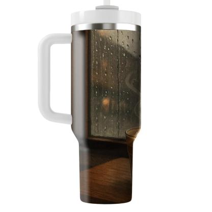 Cortado Window Rain Study travel tumblers