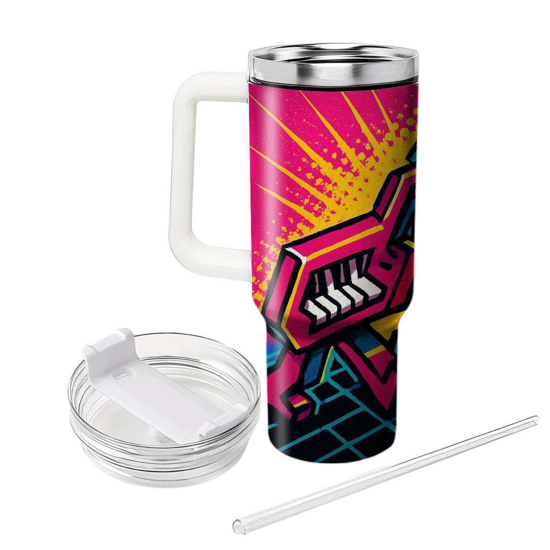 Retro Arcade Rhythm Parade custom tumblers