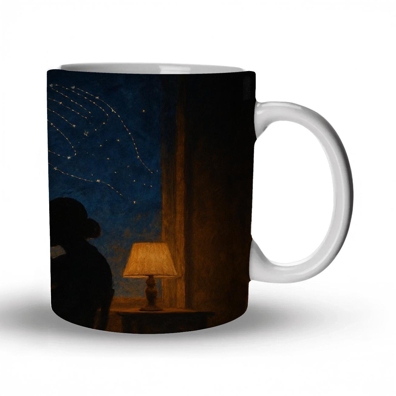 Constellation Lullaby The Night She Stayed Awake For You ceramic coffee mugs