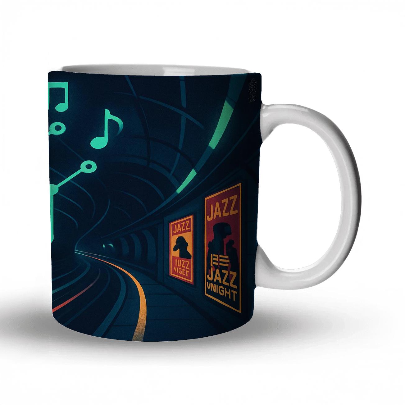 Brass And Neon Metro Jam insulated thermal mugs