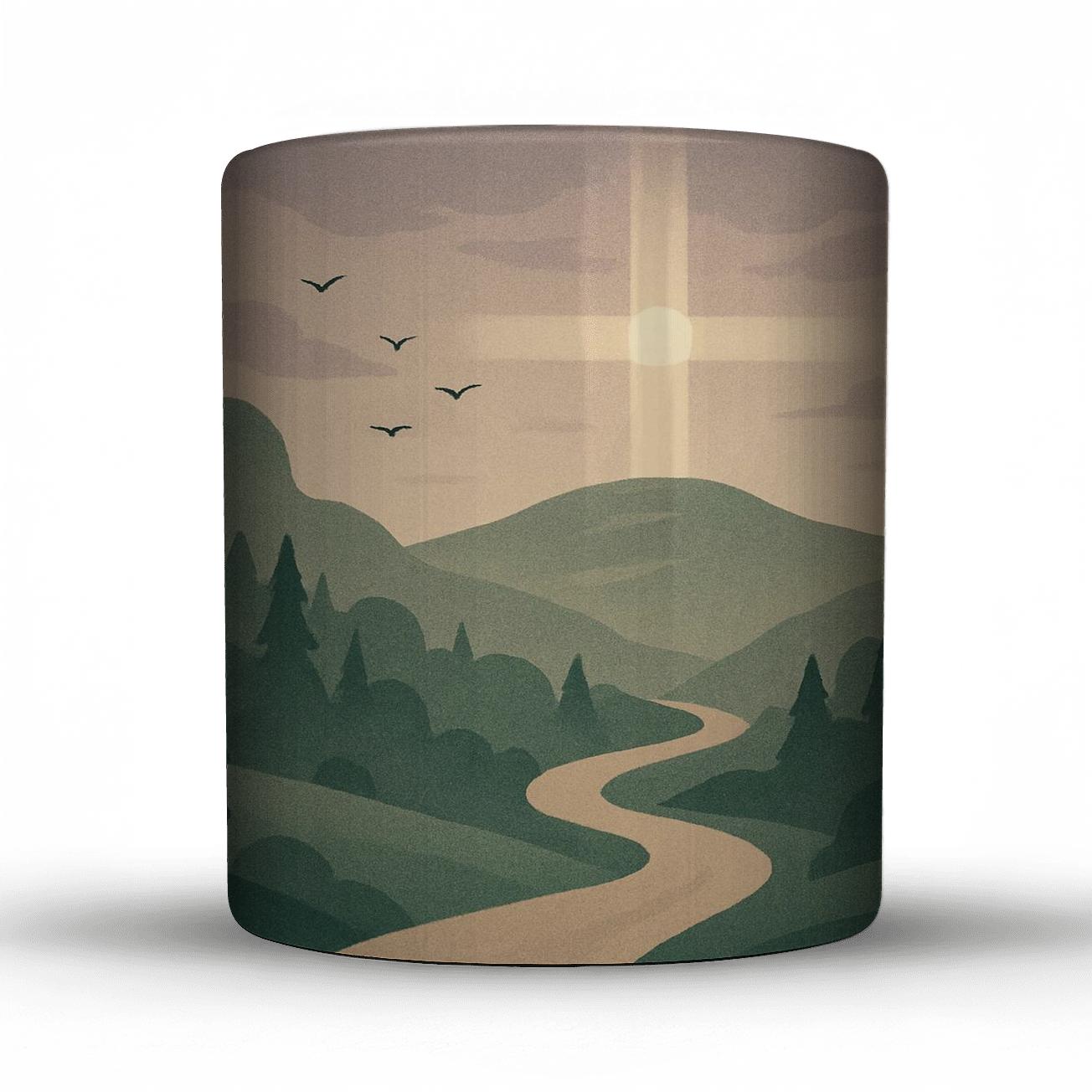 Pilgrim Path Through The Cedar Valley custom printed mugs