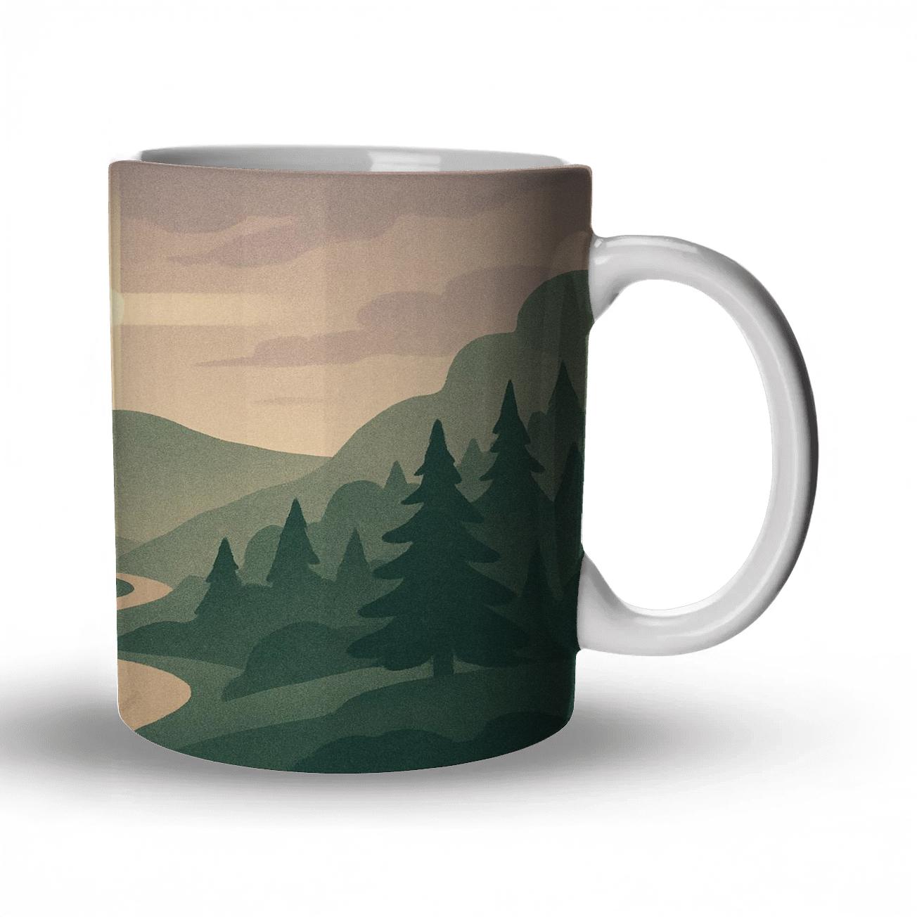 Pilgrim Path Through The Cedar Valley custom printed mugs