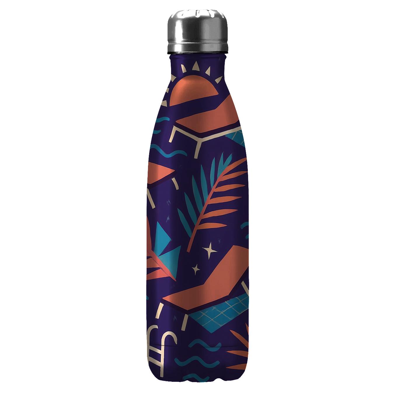Miami Poolside Geometry Night water bottles for gifts