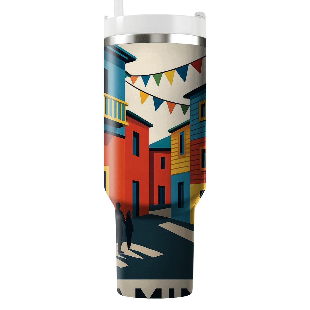 La Boca Caminito Street Buenos Aires unique tumblers