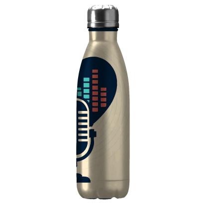 Analog Heartbeat Equalizer water bottles with lids