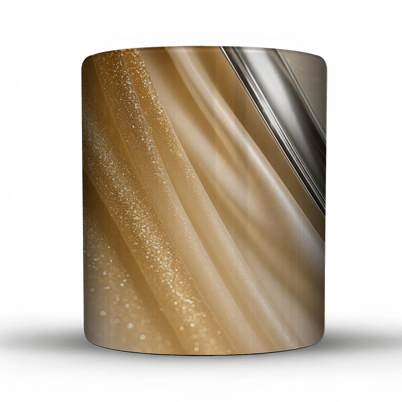 Champagne Chrome Glitter Cascade custom printed mugs