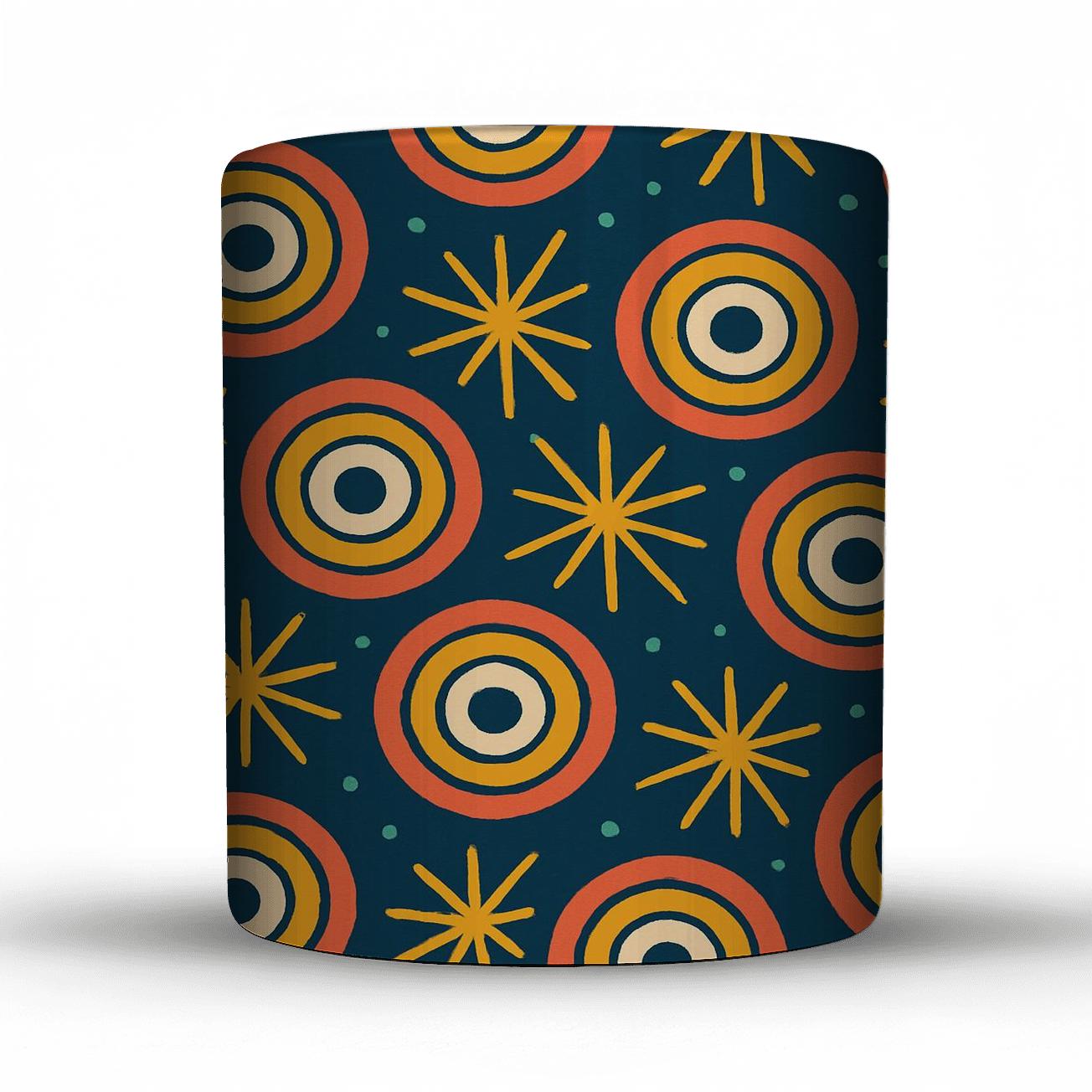 Analog Starburst Record Rings custom printed mugs