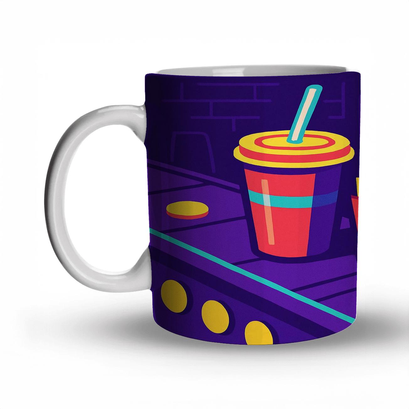 Arcade Snack Bar Night Shift premium drinkware mugs